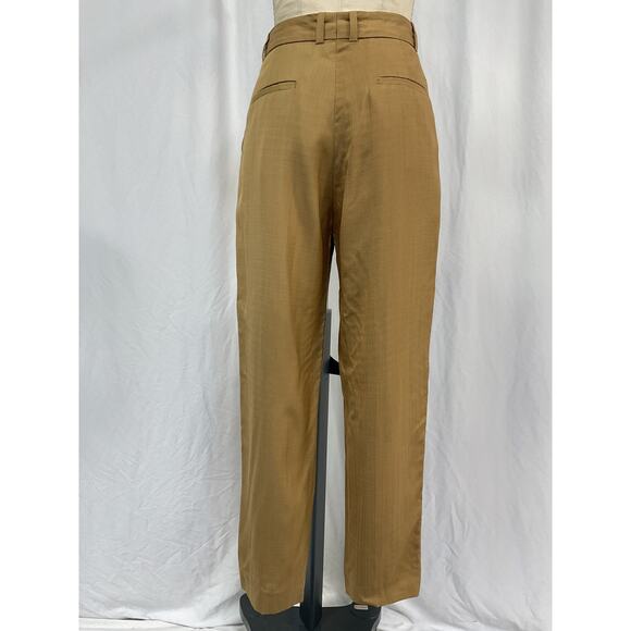 Sandro Tailored Tapered Beige Viscose Trousers Size 36 - Picture 3 of 5